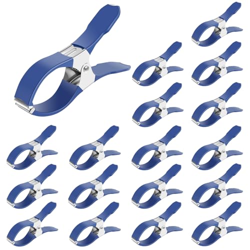 Fyeme 18 Stück Klemmen für Poolabdeckung Edelstahl 6x12cm Klemmzwingen für Poolabdeckung Rostfrei Stark Langlebig Klemmzwingen Pool für 3,5-5cm Poolgeländer Rand von Fyeme