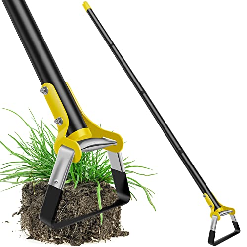 Gartenhacke mit Stiel Gartenwerkzeug Steigbügelhacke zum Pflanzen von Gemüse Garden Helper Unkrauthacke zum Gemüseanbau Gehärtete Ganzstahl-hohlhacke für Jäten Gartenarbeit Unkrautrechen (1.6 M) von Fyeme