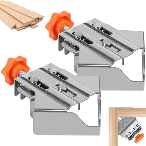 Rechts Winkel Klemme Winkelspanner Set Einstellbarer Winkel Eckenspanner Holz Aluminium Metall für Holzbearbeitungs, Schränke, Bilderrahmen (geschlossenen Mund) von Fyeme