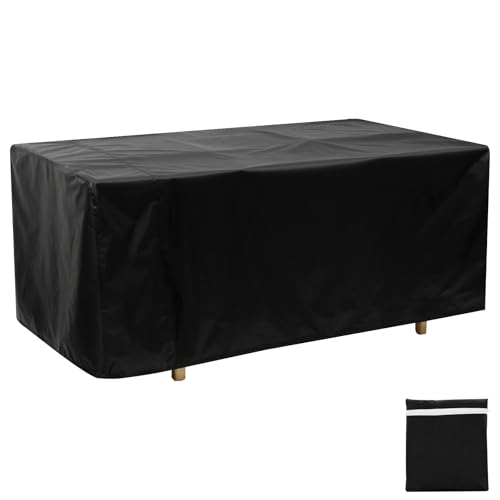 Schutzhülle Gartenmöbel 2 Stück Schwarz Grill Gartenmöbel Oxford-Gewebe Material Staubdicht Sonnenschutz Wasserdicht Allwetterschutz für Grill Gartentische Terrassenmöbel Möbelsets (90x90x40cm) von Fyeme
