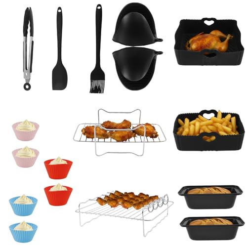 Silikonluft Fritteuchsen -Pot -Set Hitzebeständiges Geschirrspüler Safer Luft Frittierzubehör -Liner -Set mit Griff für Restauranthome Küche Silikonluft Fritteuchsen -Pot -Set Hitzebeständiges Geschirrspüler Safer Luft Frittierzubehör -Liner -Set mit Griff für Restauranthome Küche von Fyeme