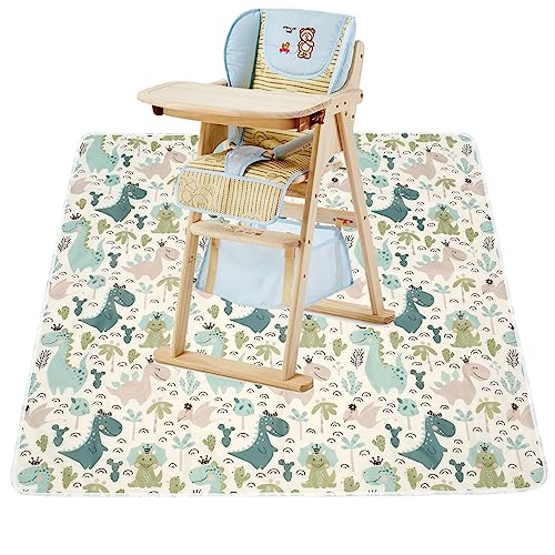 Teppich für Hochstuhl 110×110cm Faltbar Schutz für Kinderboden Wasserdicht Rutschfest Spritzwassergeschützt Leicht zu Reinigen Hochstuhl Spritzmatte Baby für Hochstuhl Essen Draußen (Dinosaurier) Teppich für Hochstuhl 110×110cm Faltbar Schutz für Kinderboden Wasserdicht Rutschfest Spritzwassergeschützt Leicht zu Reinigen Hochstuhl Spritzmatte Baby für Hochstuhl Essen Draußen (Dinosaurier) von Fyeme