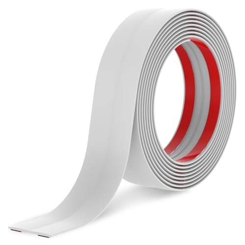 Zierleisten Selbstklebend Breit 4CM Flexible Zierleiste Selbstklebend Einstellbarer Winkel 90-180 Grad Wasserdicht Selbstklebend Deckenleisten für Schützen Sie Die Ecken (Weiß) von Fyeme