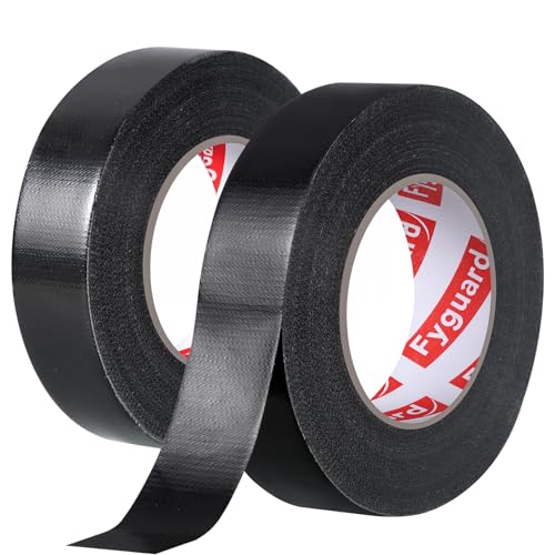 Fyguard 2 Rolle Panzertape, 25mm x 50m Panzerband Schwarz Reparaturband 210μ Gewebeband Wasserfest zum Reparieren Befestigen Bündeln Verstärken Abdichte Fyguard 2 Rolle Panzertape, 25mm x 50m Panzerband Schwarz Reparaturband 210μ Gewebeband Wasserfest zum Reparieren Befestigen Bündeln Verstärken Abdichte von Fyguard