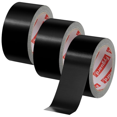 Fyguard 3 Rolle Panzertape, 48mm x 54m Panzerband Schwarz Wasserdichtes Reparaturband Gewebeband 210μ Gaffa Tape Handreißbar zum Innen & Außen Reparieren Befestigen Bündeln, 18m/Rolle Fyguard 3 Rolle Panzertape, 48mm x 54m Panzerband Schwarz Wasserdichtes Reparaturband Gewebeband 210μ Gaffa Tape Handreißbar zum Innen & Außen Reparieren Befestigen Bündeln, 18m/Rolle von Fyguard