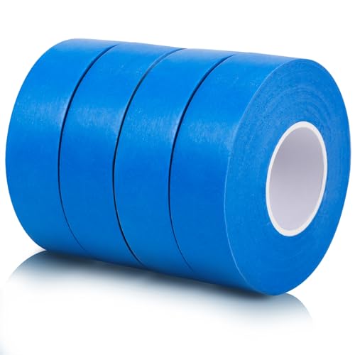 Fyguard 4 Rolle Malerkrepp, 50m x 24mm Kreppband Blau Malerband Masking Tape Abklebeband Maler Papierklebeband für Malerarbeiten Renovierungen Handwerke von Fyguard