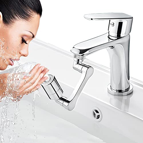 Fyihoxi 1080°Drehbarer Multifunktionaler Verlängerungshahn Drehbarer Wasserhahn Aufsatz Luftsprudler Wasserhahn Verlängerung Wasserhahn Aufsatz Schwenkbar,2 Wasserauslassmodi Perlatoren Für Küche Bad von Fyihoxi