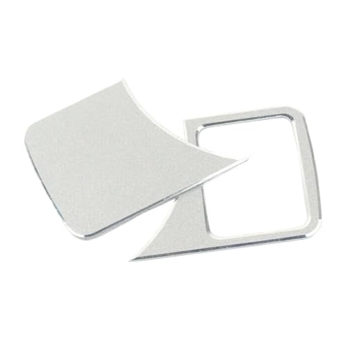 Armaturenbrett-Zierleiste Scheinwerfer 2 stück Scheinwerferschalter Knopfabdeckung Verkleidung Aluminiumlegierung Silber Passend für Mercedes Benz ML W166 /GL X166 2012-2015 von Fymlok