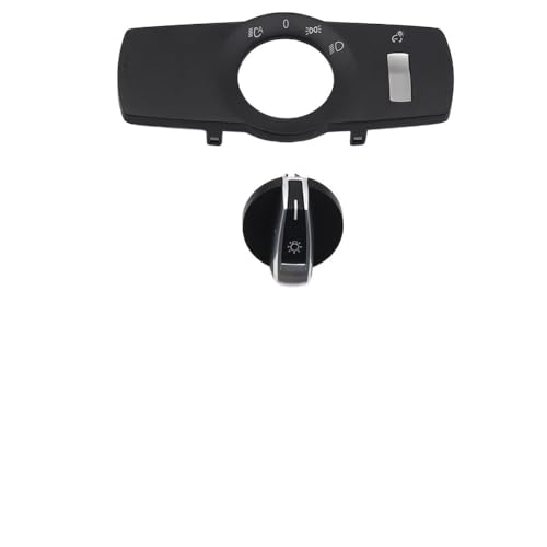 Armaturenbrett-Zierleiste Scheinwerfer Auto Front Scheinwerfer Drehschalter Taste Abdeckung Panel Ersatz Passend für BMW 5 6 7 Serie(2PCS SET-Model E) von Fymlok