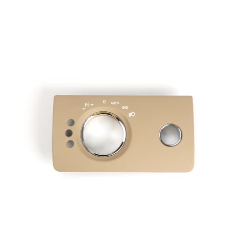 Armaturenbrett-Zierleiste Scheinwerfer Autoinnenscheinwerfer-Schalttafelverkleidung, Ersatz Passend für die Scheinwerfer-Tastentafel für Mercedes Benz ML GL W164 X164 300 350 450 500(Model C Beige) von Fymlok