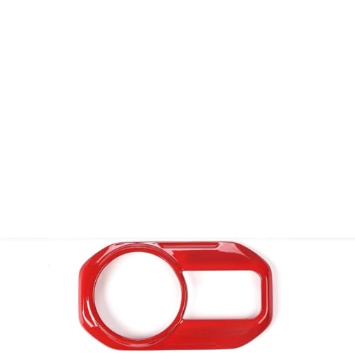 Armaturenbrett-Zierleiste Scheinwerfer Scheinwerferschalter-Tastenverkleidungsabdeckung Innenzubehör Passend für Jeep Wrangler(Red) von Fymlok