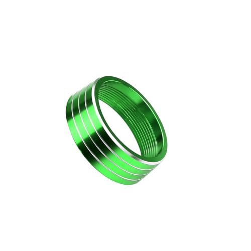 Armaturenbrett-Zierleiste Scheinwerfer Stilvolle Scheinwerferschalter-Knopfabdeckung Passend für Dodge RAM 2018–2023, Aluminiumlegierung, Ringverkleidung, Dekorationszubehör(Green) von Fymlok