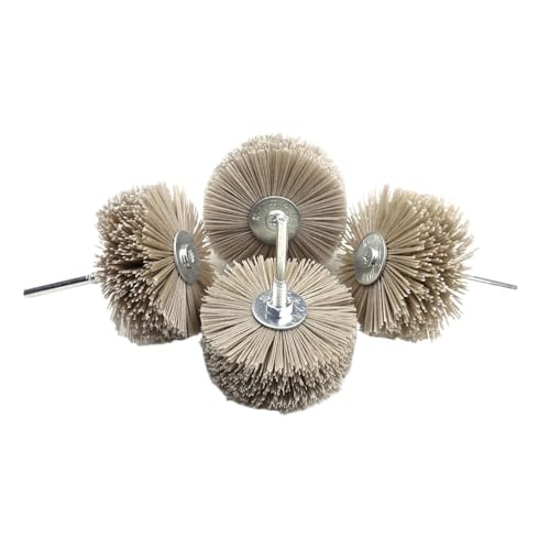 Drahtbürste Winkelschleifer 4 Stück 85 * 35 6 mm Bohrer Schleifdraht Schleifscheibe Nylon Polierbürste Uso apto para Holzmöbel Mahagoni-Finish(P240 P320 P400 P600) von Fymlok