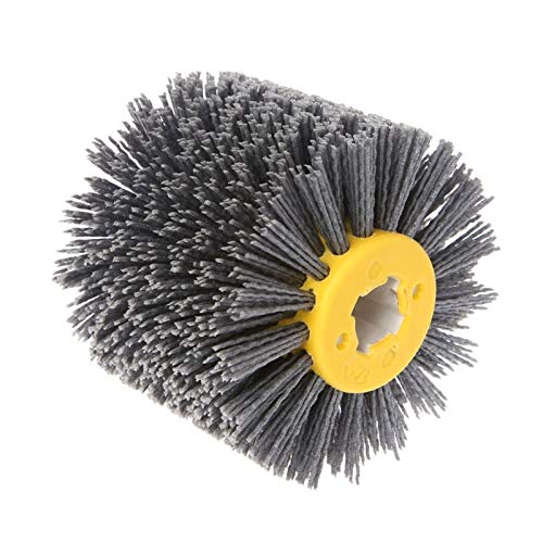 Drahtbürste Winkelschleifer Entgraten Schleifdrahtziehen runden Bürstenkopf Polier Schleifwerkzeugpuffer Rad for Möbel Holz Skulptur Rotary Drill(320) von Fymlok