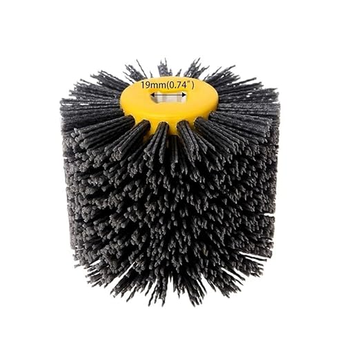 Drahtbürste Winkelschleifer Nylon-Schleifdraht-Trommelpolierscheibe, 1 Stück, Uso apto para Holz, Metallbearbeitung, runder Bürstenkopf, Schleifen, Polieren, 120 x 100 20 mm(600Grit) von Fymlok