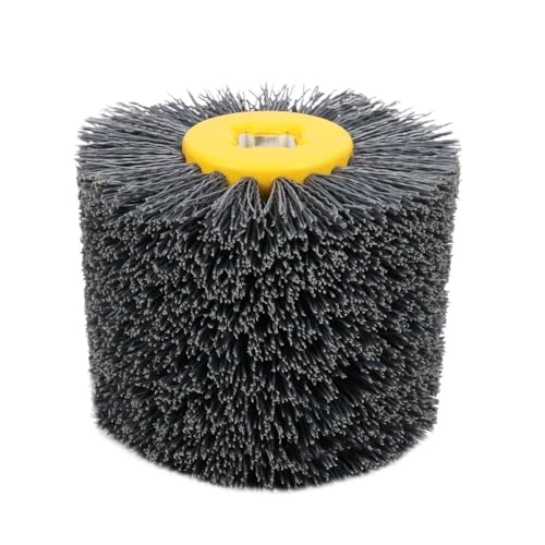Drahtbürste Winkelschleifer Nylon-Schleifdrahttrommel-Polierrad Uso apto para die Holz- und Metallbearbeitung, runder Bürstenkopf, Schleifen, Polieren, 120 x 100 20 mm(320#) von Fymlok