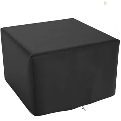 Feuerstelle Abdeckung Runde Wasserdichtes Quadratische Feuerstelle Abdeckung Brazier for Propan 210D Wasserdicht Staub(Black,112x112x56cm) von Fymlok