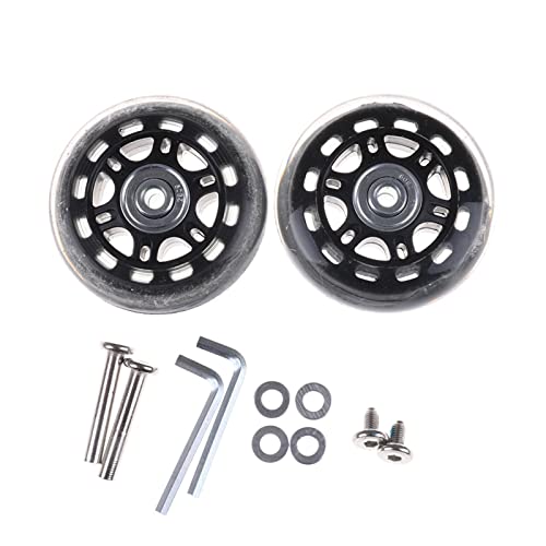 Universal Kofferrollen 1 Paar 70x24mm Graue Metallgummi Gepäckrad Ersatz Gepäckkoffer Räder von Fymlok