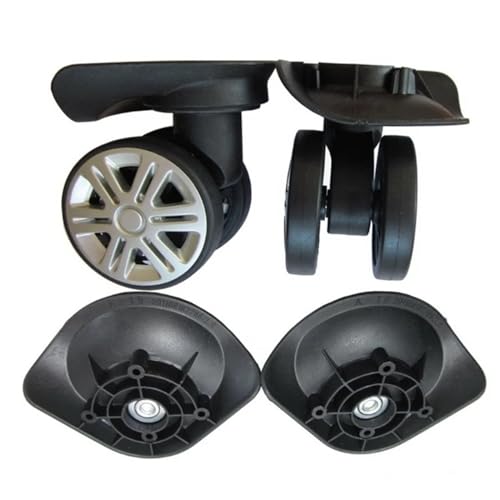 Universal Kofferrollen 1 paar A19 DIY Ersatz Gepäck Räder Reparatur Zubehör Stumm Bremse Rad(Double row wheel bla) von Fymlok