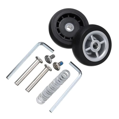 Universal Kofferrollen 2 Stück Langlebige Universal-Ersatzräder Mit Schraube For Reisegepäckräder, Ersatz-Kofferteile, Achsen, Lenkrollen-Reparatursatz(50mm x 17mm) von Fymlok