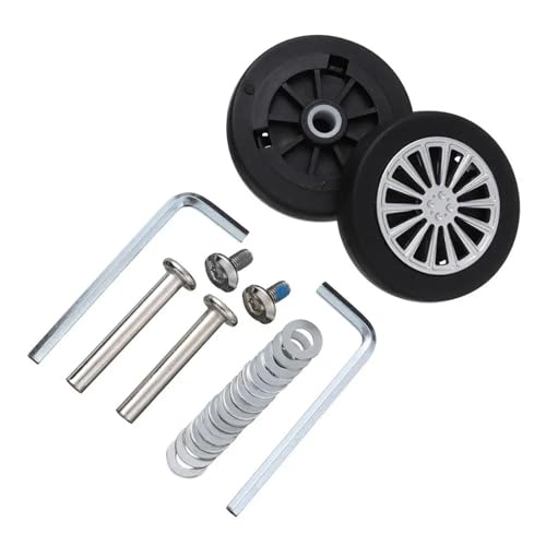 Universal Kofferrollen 2 Stück Langlebige Universal-Ersatzräder Mit Schraube For Reisegepäckräder, Ersatz-Kofferteile, Achsen, Lenkrollen-Reparatursatz(56mm x 12mm-01) von Fymlok