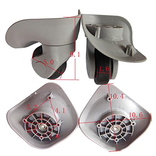Universal Kofferrollen Austausch Gepäckräder For Koffer-Reparatur Handspinner Caster Ersatzgummiräder Trolley-Teilen(Gray,S) von Fymlok