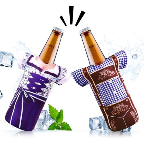 2 Stück Bierflaschenkühler Oktoberfest Deko, Oktoberfest Accessoires Bierkühler für 300-500ml Flasche aus Neopren 2 Stück Bierflaschenkühler Oktoberfest Deko, Oktoberfest Accessoires Bierkühler für 300-500ml Flasche aus Neopren von Fynleka