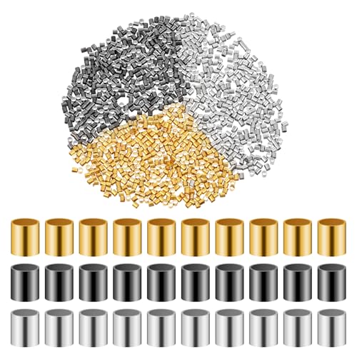 1500 Stück Quetschperlen 2mm Quetschröhrchen 3 Farben Perlen Spacer Röhrensäulenstopper Crimp End Spacer Stopper Perlen Crimp Ende Abstandshalter Perlens für DIY Ohrringe Halsketten Armbänder 1500 Stück Quetschperlen 2mm Quetschröhrchen 3 Farben Perlen Spacer Röhrensäulenstopper Crimp End Spacer Stopper Perlen Crimp Ende Abstandshalter Perlens für DIY Ohrringe Halsketten Armbänder von Fyntave