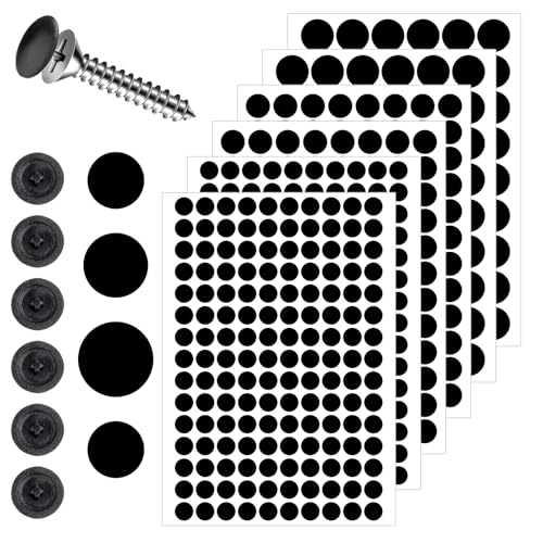 100 Stück Schraubenabdeckung Schwarz und 580 Stück Schraubenloch 12/15/21mm Selbstklebende Abdeckkappen für Schrauben Aufkleber Staubdichte Klebepunkte Klebe Punkte Schrank Schreibtische Deko 100 Stück Schraubenabdeckung Schwarz und 580 Stück Schraubenloch 12/15/21mm Selbstklebende Abdeckkappen für Schrauben Aufkleber Staubdichte Klebepunkte Klebe Punkte Schrank Schreibtische Deko von Fyntave