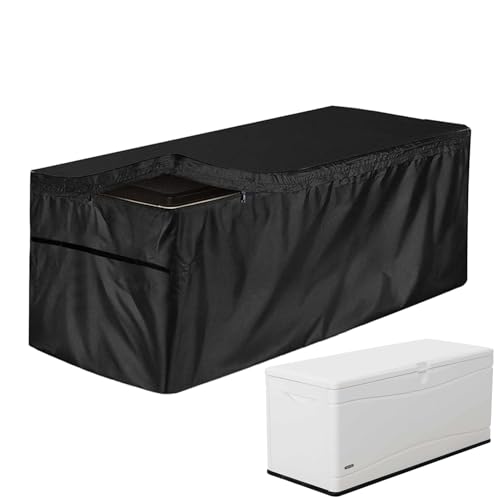 Fyrdyn Abdeckung Für Aufbewahrungsboxen | Allzwecktruhe Kissenbox Abdeckung | Wasserdichte Oxford Gartenabdeckung | Ani-UV Auflagenbox Schutzhülle Gartenmöbel Abdeckplane, 210D-Oxford-Gewebe von Fyrdyn