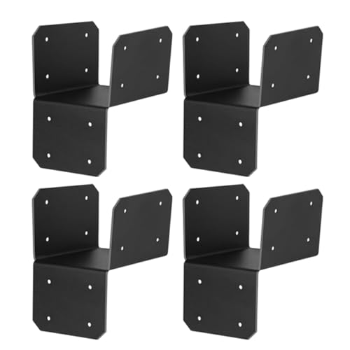 Fyrdyn 10x10 Pfostenhalter | 4 Stück Balkenschuh Verbinder Pfostenkappe | Hochbelastbarer Sturzbügel Für Terrassen Carports Garten Pavillons von Fyrdyn