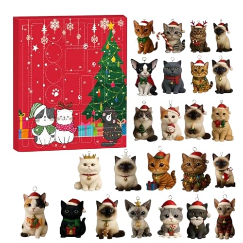 Fyrdyn Adventskalender, 2025 Katzenliebhaber Weihnachts Countdown Kalender, Dekorative Charm Für Wohnzimmer Küche Fenster Kaminnische, Tür Deko Baum Schlafzimmer Eingangsbereich Fyrdyn Adventskalender, 2025 Katzenliebhaber Weihnachts Countdown Kalender, Dekorative Charm Für Wohnzimmer Küche Fenster Kaminnische, Tür Deko Baum Schlafzimmer Eingangsbereich von Fyrdyn