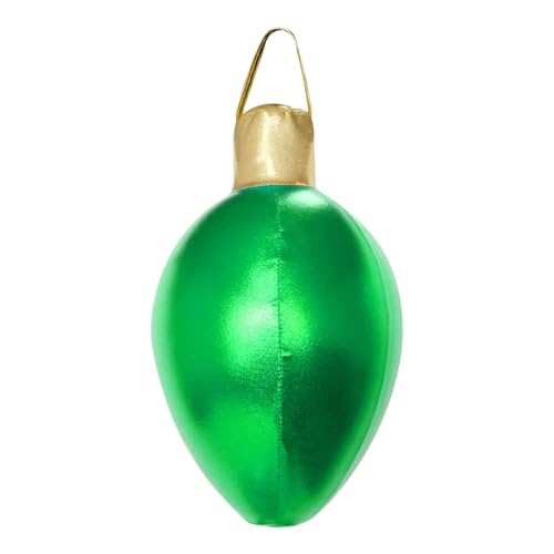 Fyrdyn Aufblasbare Weihnachtskugeln Für Draußen | Aufblasbarer Ballschmuck - 30 X 15 cm wasserdichte PVC Deko Für Rasen Terrasse Pool Baum Fenster Außentür von Fyrdyn