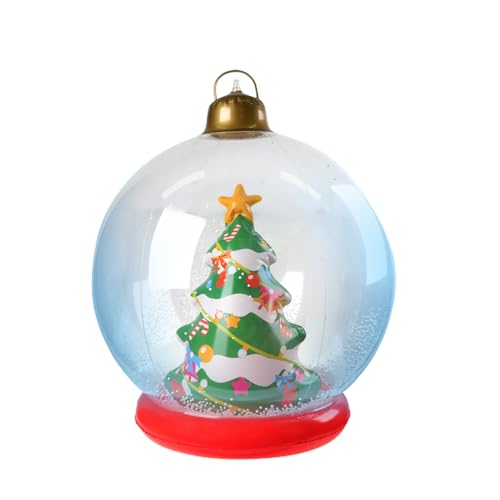 Fyrdyn Aufblasbare Weihnachtskugeln Für Draußen - Dekorierte Kugeldeko | Große Festdekoration Für Terrasse Gartenzaun Vorgarten Rasen von Fyrdyn