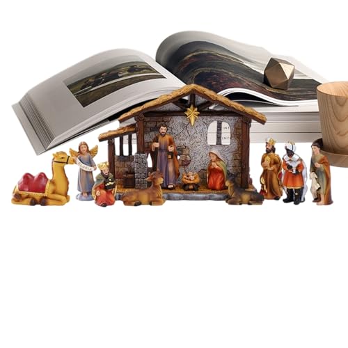 Fyrdyn Christmas Nativity Set Indoor - Heilige Familie Krippe Schreibtischdekoration | Weihnachtsdekoration Für Wohnzimmer Garten Büro Schreibtisch Kamin Fyrdyn Christmas Nativity Set Indoor - Heilige Familie Krippe Schreibtischdekoration | Weihnachtsdekoration Für Wohnzimmer Garten Büro Schreibtisch Kamin von Fyrdyn