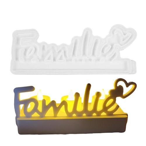 Fyrdyn Deutsche Silikonform - Silikon Gießwerkzeuge Für Deutsche Familienwörter - Inspirierende Buchstabenform Elegant Glatt Handwerk Geschenkidee Für Muttertag Geburtstag Kindertag Feiertage von Fyrdyn