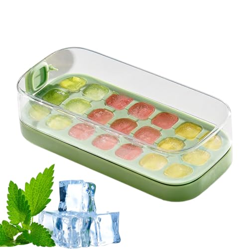 Fyrdyn Eiswürfelform Mit Deckel,Wiederverwendbare Eiswürfelbehälter | Großvolumige Flexible Form Für Kaffee Cocktails Whisky Haushalt Wasser Kühlschrank Fyrdyn Eiswürfelform Mit Deckel,Wiederverwendbare Eiswürfelbehälter | Großvolumige Flexible Form Für Kaffee Cocktails Whisky Haushalt Wasser Kühlschrank von Fyrdyn