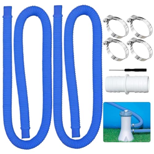 Fyrdyn Erdpoolschlauche - 99 cm Flexibler Poolschlauch - Stabiler Verbindungsschlauch Für Wasserzirkulation Manuelles Absaugen Und Spa Anschlüsse von Fyrdyn