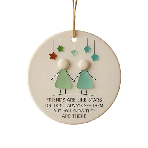 Fyrdyn Freundschaft Weihnachtsornamente | Acryl Christbaumschmuck Für Freunde - Handgefertigte Herzförmige Erinnerung Figur Deko Für Schwestern Familie Frauen Geburtstag Baum Tür Zuhause,Für Frauen Fyrdyn Freundschaft Weihnachtsornamente | Acryl Christbaumschmuck Für Freunde - Handgefertigte Herzförmige Erinnerung Figur Deko Für Schwestern Familie Frauen Geburtstag Baum Tür Zuhause,Für Frauen von Fyrdyn