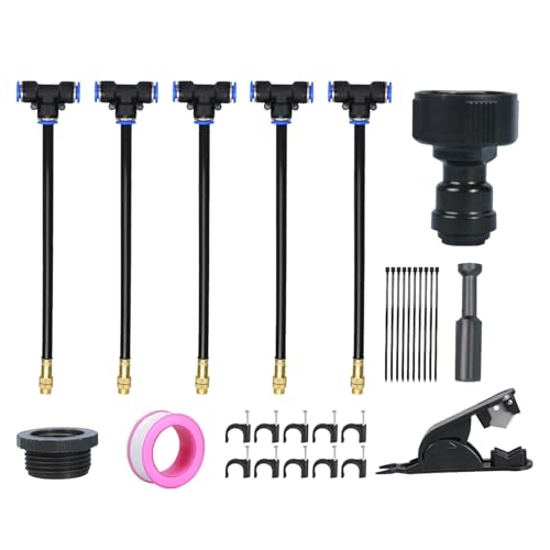 Fyrdyn Gartenbewässerungssystem - Automatisches 360 Grad Einstellbares Bewässerungssystem - Unterirdischer Sprinkler für Gewächshaus Balkon Rasen von Fyrdyn