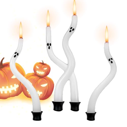 Fyrdyn Geisterkerzen Kerzen Spitz | Verdrehte Halloween Tischdekoration | Wohndeko Für Raum Tisch Bücherregal Küche Schreibtisch Fensterbank | Herbstparty Deko Fyrdyn Geisterkerzen Kerzen Spitz | Verdrehte Halloween Tischdekoration | Wohndeko Für Raum Tisch Bücherregal Küche Schreibtisch Fensterbank | Herbstparty Deko von Fyrdyn