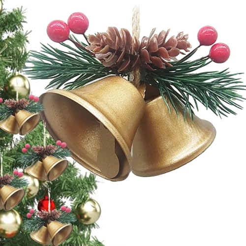 Fyrdyn Glocken Weihnachtsschmuck Künstlich,Weihnachtsbaum Deko | Hängbare Deko Rustikal Fenster Laden Zuhause Fest Party Fyrdyn Glocken Weihnachtsschmuck Künstlich,Weihnachtsbaum Deko | Hängbare Deko Rustikal Fenster Laden Zuhause Fest Party von Fyrdyn