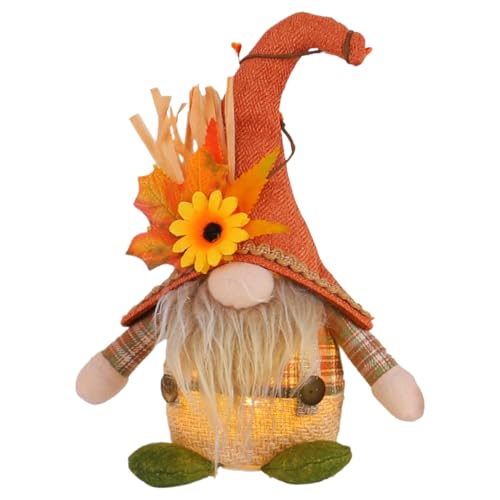 Fyrdyn Gnom Plüschfigur | Thanksgiving Gnom Plüsch mit LED Licht | Saisonale Deko Figur für Schreibtisch Nachttisch | Garten Tisch Yard Kamin Fyrdyn Gnom Plüschfigur | Thanksgiving Gnom Plüsch mit LED Licht | Saisonale Deko Figur für Schreibtisch Nachttisch | Garten Tisch Yard Kamin von Fyrdyn