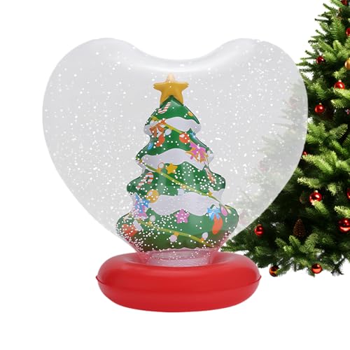 Fyrdyn Große Aufblasbare Weihnachtskugeln - Herzförmige Leuchtende Weihnachtsdekoration - Figur Innen Holiday Blaskugel Mit Fernbedienung | Für Outdoor Garten Pool Terrasse Strandweg von Fyrdyn