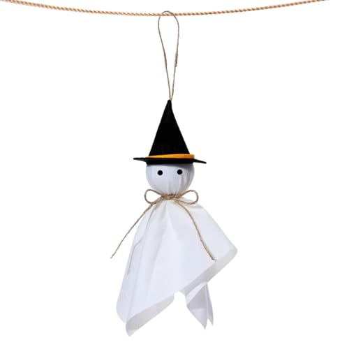 Fyrdyn Halloween Baumschmuck - Niedlicher Geist mit Hut Halloween Dekoration - Gruselige Dekorationen Partyzubehör für Zuhause Fenster Garten Terrasse Innenbereich Außenbereich Zweige Spukhaus Fyrdyn Halloween Baumschmuck - Niedlicher Geist mit Hut Halloween Dekoration - Gruselige Dekorationen Partyzubehör für Zuhause Fenster Garten Terrasse Innenbereich Außenbereich Zweige Spukhaus von Fyrdyn
