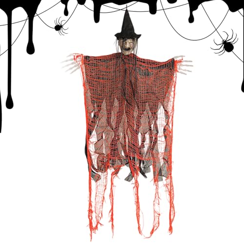 Fyrdyn Halloween Hexen Baum Dekoration,Gruselige Party-Deko Für Draußen - Halloween Schmuck Zubehör Für Drinnen Draußen Garten Terrasse Hof Fyrdyn Halloween Hexen Baum Dekoration,Gruselige Party-Deko Für Draußen - Halloween Schmuck Zubehör Für Drinnen Draußen Garten Terrasse Hof von Fyrdyn