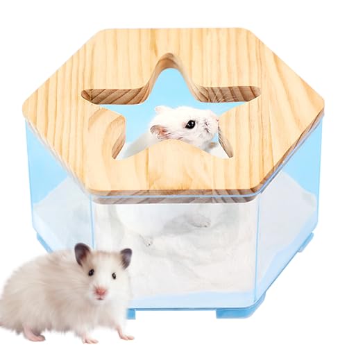 Fyrdyn Hamster Sandkasten, Box Für Das Sandbad Von Hamstern, Multifunktionales Zubehör Für Nagetiere Zur Unterstützung Von Staubbad Und Nestpflege Für Rennmäuse Und Andere von Fyrdyn