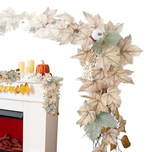 Fyrdyn Herbstblätter Girlande - 1.7M Erntedankfest mit Kürbis | Wohnkörper Deko für Terrasse Hof Bücherregal Garten Küche Büro Fenster Tor Fyrdyn Herbstblätter Girlande - 1.7M Erntedankfest mit Kürbis | Wohnkörper Deko für Terrasse Hof Bücherregal Garten Küche Büro Fenster Tor von Fyrdyn