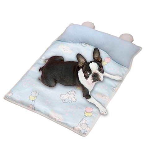 Fyrdyn Hundekühlmatte,Kühle Haustiermatte | Eismatte mit Kissen für Transportbox Käfig Hundezuhause Sofa Auto bei drinnen draußen von Fyrdyn