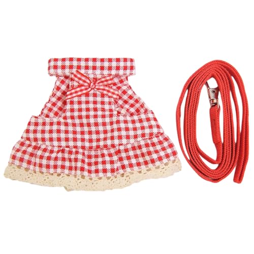 Fyrdyn Kaninchen Geschirr,Gurtzeug Set Für Kleintiere - Weiches Kleintierkleid Mit Führleine Zum Training Für Draußen Camping Garten Spaziergehen von Fyrdyn